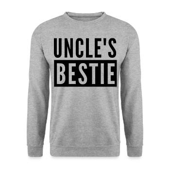 UNCLE'S BESTIE - Unisex Sweatshirt - salt & pepper - Front - Alina (178cm) & Michal (187cm)