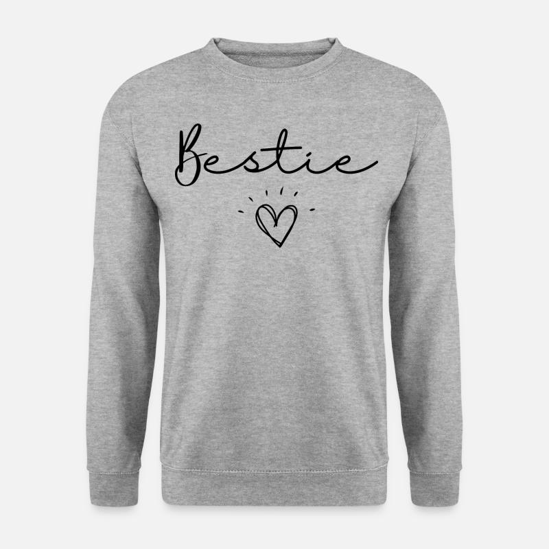 Bestie - Unisex Pullover - Weißgrau meliert
