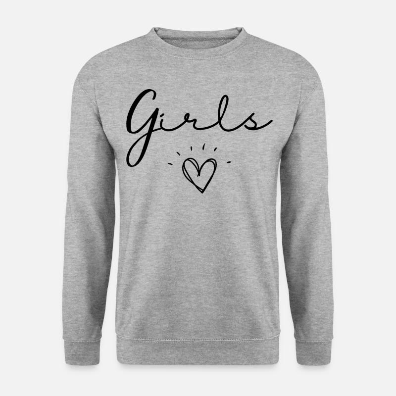 Mädchen. - Unisex Pullover - Weißgrau meliert