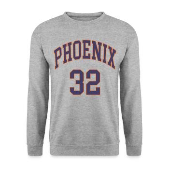 Phoenix 32 - Unisex Pullover - Weißgrau meliert - Vorne - Alina (178cm) & Michal (187cm)