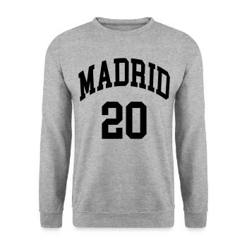Madrid 20 - Sweat-shirt Unisexe - gris chiné - Devant - Alina (178cm) & Michal (187cm)