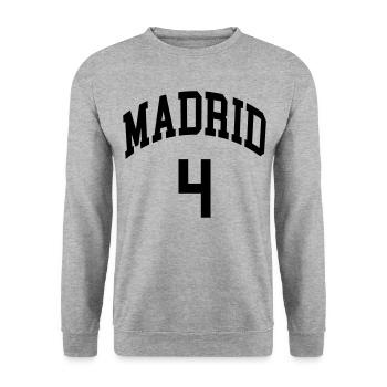 Madrid 4 - Sweat-shirt Unisexe - gris chiné - Devant - Alina (178cm) & Michal (187cm)