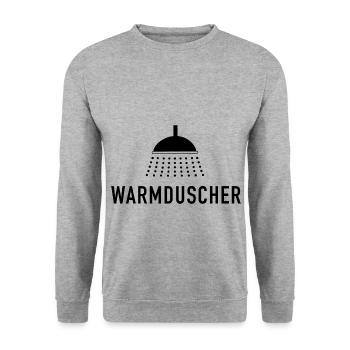 Warmduscher - Unisex Pullover - Weißgrau meliert - Vorne - Alina (178cm) & Michal (187cm)