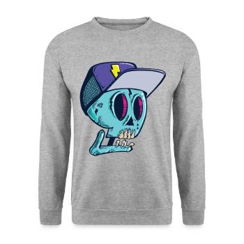 Tod T Shirts - Unisex Pullover - Weißgrau meliert - Vorne - Alina (178cm) & Michal (187cm)
