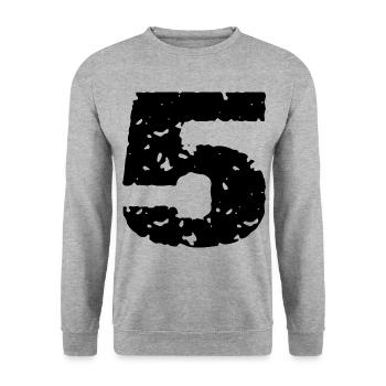 Maillot 5 numéros - Sweat-shirt Unisexe - gris chiné - Devant - Alina (178cm) & Michal (187cm)