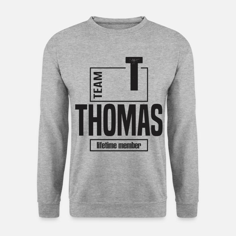 Thomas - Unisex Pullover - Weißgrau meliert