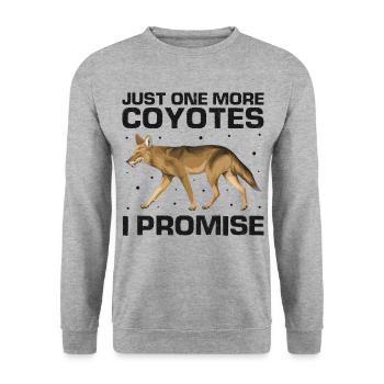 Conception de coyote pour les réacteurs de coyote - Sweat-shirt Unisexe - gris chiné - Devant - Alina (178cm) & Michal (187cm)