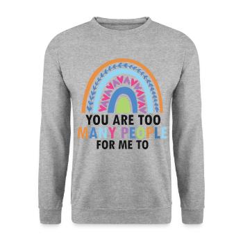 Dyslexia Therapy for Dyslexia Month - Unisex Sweatshirt - salt & pepper - Front - Alina (178cm) & Michal (187cm)