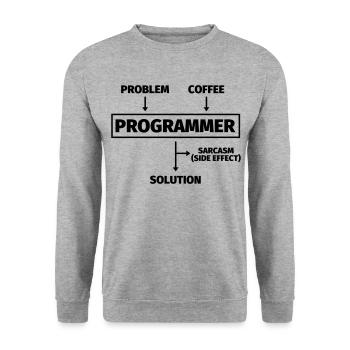 Problem Solving Programmer Gifts Computer Scientist - Unisex Sweatshirt - salt & pepper - Front - Alina (178cm) & Michal (187cm)