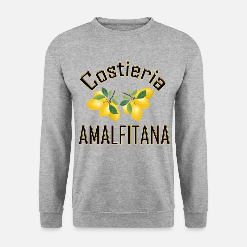 Amalfi, Amalfiküste - Unisex Pullover - Weißgrau meliert