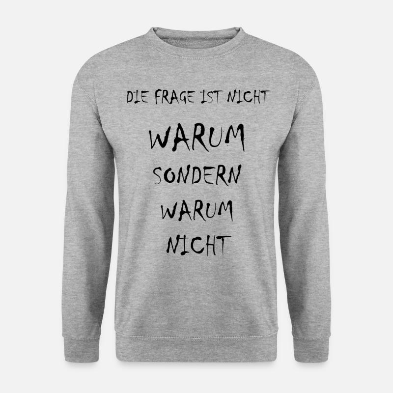 Zeitloses Zitat mit tiefen Hintergrund. Spruch. - Unisex Pullover - Weißgrau meliert