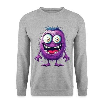 Halloween Monster Zombie Effrayant Costume d’horreur - Sweat-shirt Unisexe - gris chiné - Devant - Alina (178cm) & Michal (187cm)