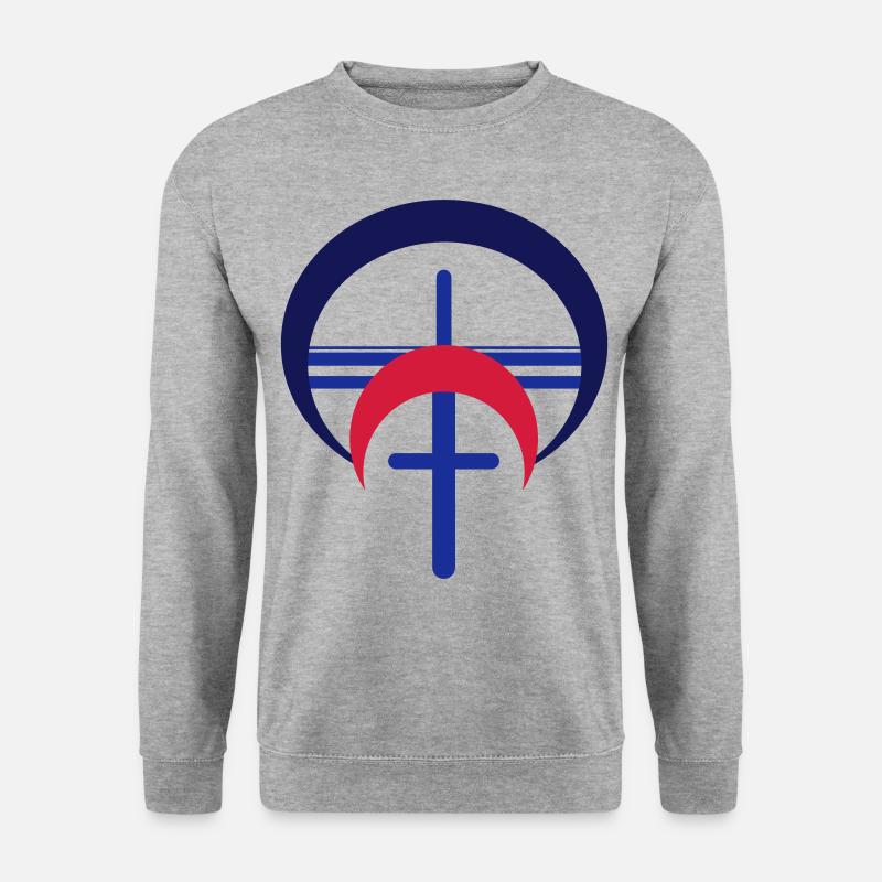 Abstrakt Futurismus - Symbol Vektor - Unisex Pullover - Weißgrau meliert