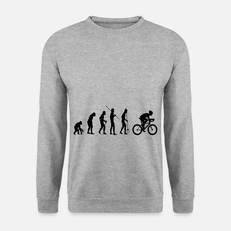Evolution Fahrrad Bike - Unisex Pullover - Weißgrau meliert