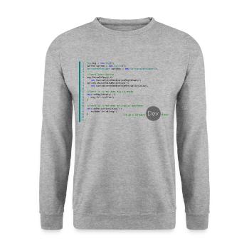 Je suis un développeur de logiciels - Sweat-shirt Unisexe - gris chiné - Devant - Alina (178cm) & Michal (187cm)