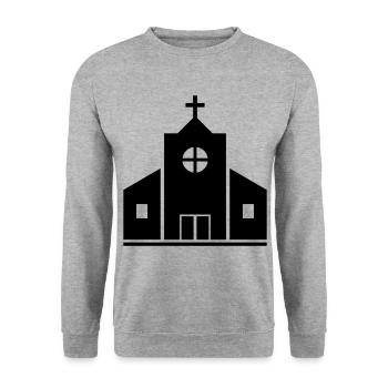 Church - Unisex Sweatshirt - salt & pepper - Front - Alina (178cm) & Michal (187cm)