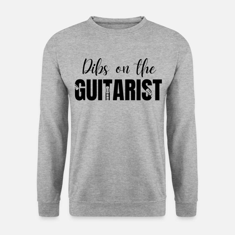 Dibs sur le guitariste - Sweat-shirt Unisexe - gris chiné