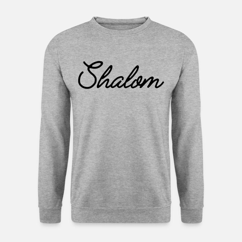 Shalom - Unisex Pullover - Weißgrau meliert