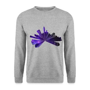 Streetart, Graffiti, Urban, City, Art - Unisex Sweatshirt - salt & pepper - Front - Alina (178cm) & Michal (187cm)