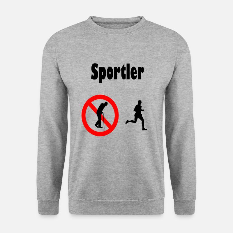 Sportler - Unisex Pullover - Weißgrau meliert