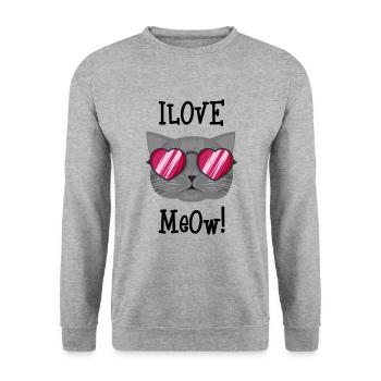 J'aime les chatons - Sweat-shirt Unisexe - gris chiné - Devant - Alina (178cm) & Michal (187cm)