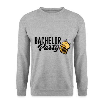 Bachelor party team - Unisex Sweatshirt - salt & pepper - Front - Alina (178cm) & Michal (187cm)
