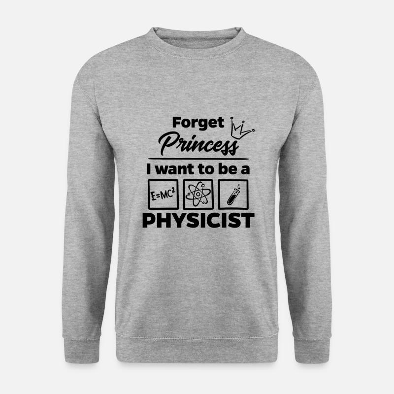 Physiker statt Prinzessin - Unisex Pullover - Weißgrau meliert