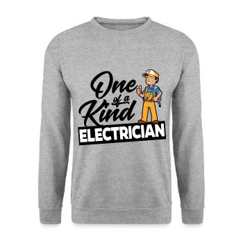 Electrician - One of the nicer ones - Unisex Sweatshirt - salt & pepper - Front - Alina (178cm) & Michal (187cm)