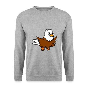Bébé aigle - Sweat-shirt Unisexe - gris chiné - Devant - Alina (178cm) & Michal (187cm)