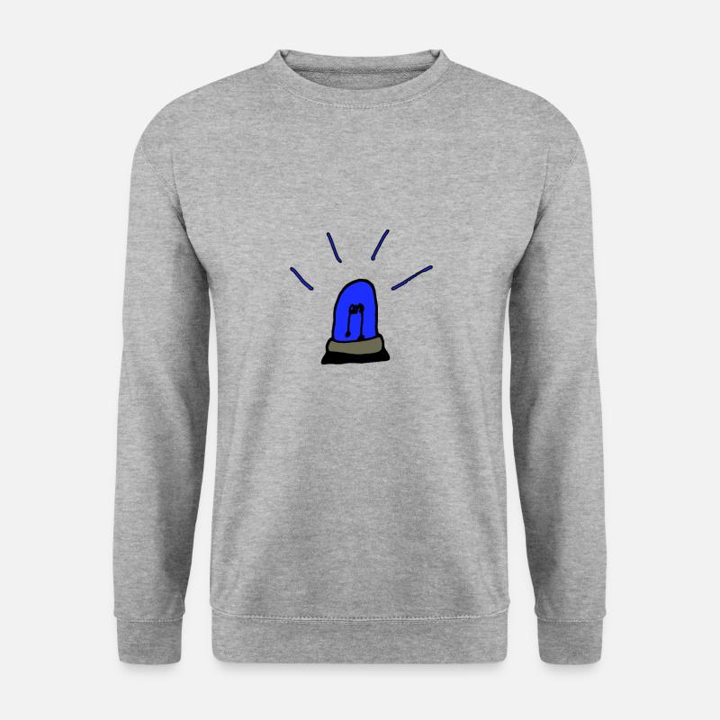 Blaulicht - Unisex Pullover - Weißgrau meliert