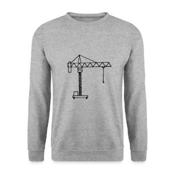 Chantier de construction de grues de construction - Sweat-shirt Unisexe - gris chiné - Devant - Alina (178cm) & Michal (187cm)