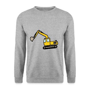 Bagger - Unisex Pullover - Weißgrau meliert - Vorne - Alina (178cm) & Michal (187cm)
