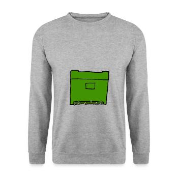 Beehive with honey bees, cartoon, beekeeper - Unisex Sweatshirt - salt & pepper - Front - Alina (178cm) & Michal (187cm)