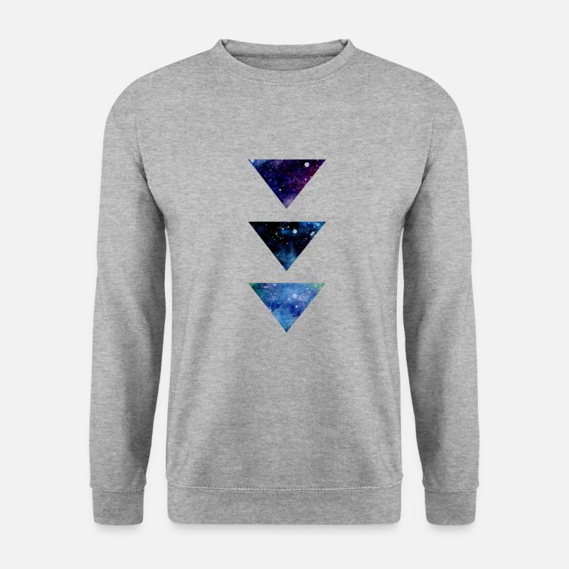 SPACE TRIANGLE - Unisex Pullover - Weißgrau meliert
