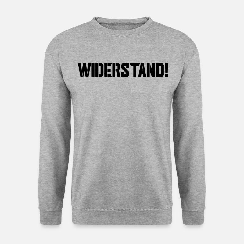 WIDERSTAND - Demokratie Protest Demonstrationen - Unisex Pullover - Weißgrau meliert