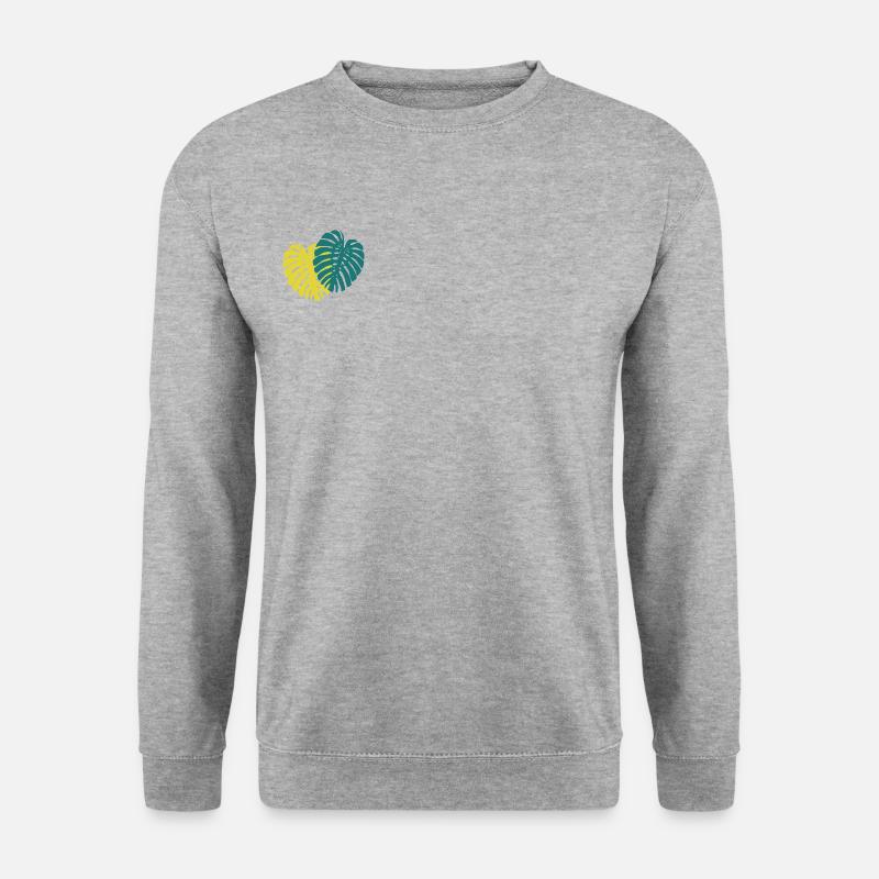 Monstera Leaf - Unisex Sweatshirt - salt & pepper