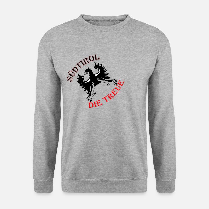 Südtirol die Treue - Unisex Pullover - Weißgrau meliert