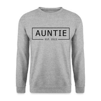 AUNTIE 2023 - Unisex Sweatshirt - salt & pepper - Front - Alina (178cm) & Michal (187cm)