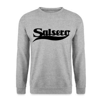 Salsero - Salsa Dance Shirt - Unisex Sweatshirt - salt & pepper - Front - Alina (178cm) & Michal (187cm)