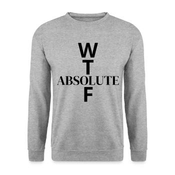 WTF - What The Absolute... - Unisex Sweatshirt - salt & pepper - Front - Alina (178cm) & Michal (187cm)