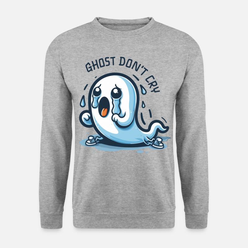 Ghost Don't Cry - Unisex Pullover - Weißgrau meliert