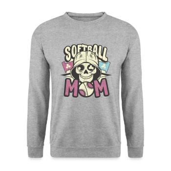 Skull and Crossbones - Unisex Sweatshirt - salt & pepper - Front - Alina (178cm) & Michal (187cm)