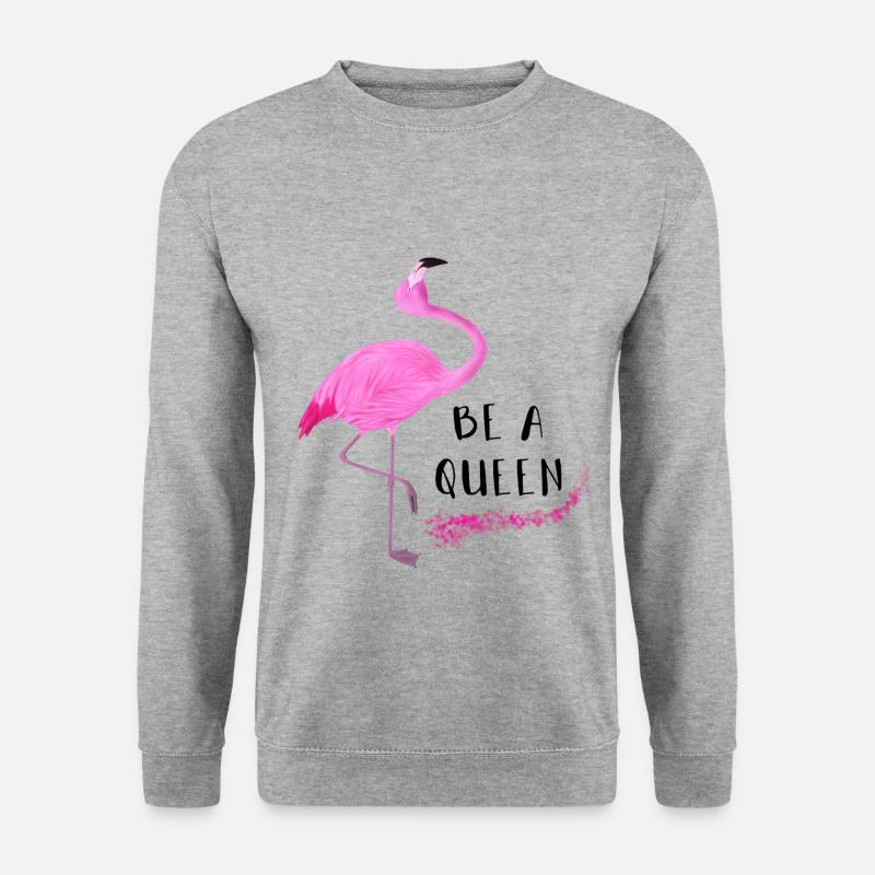 Flamingo - Be a queen - Unisex Sweatshirt - salt & pepper
