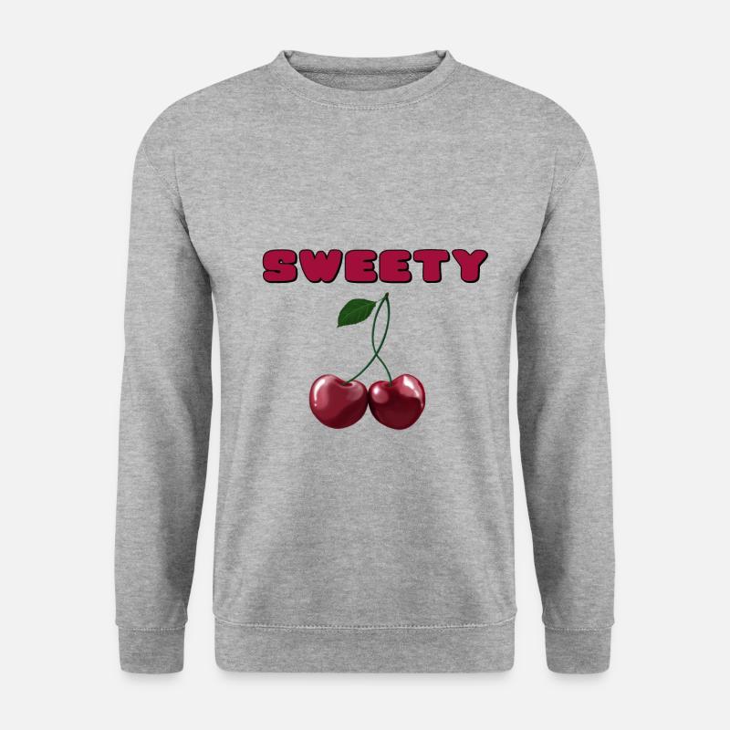 Kirschen - Cherries sweety - Unisex Pullover - Weißgrau meliert