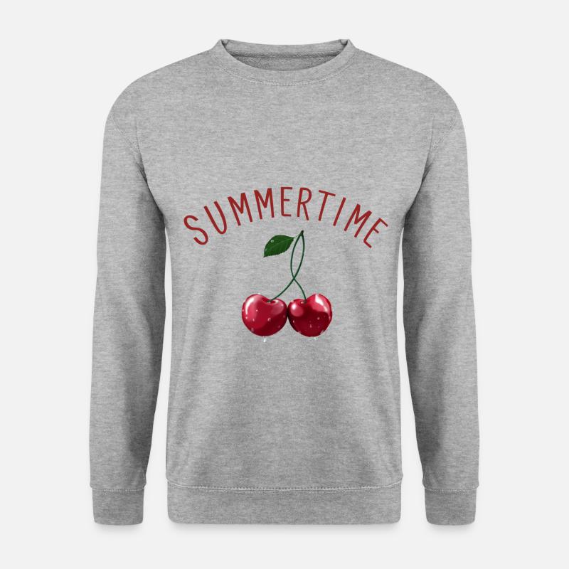 Kirschen - Kirsebær Sommertid - Unisex sweater - hvidgrå meleret