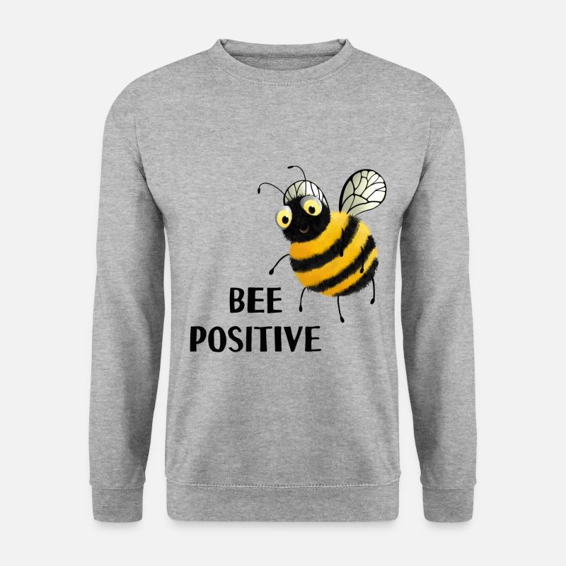 Bees - bee positive - Unisex Sweatshirt - salt & pepper