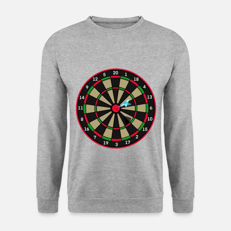 Dart - Pfeil - Unisex Pullover - Weißgrau meliert