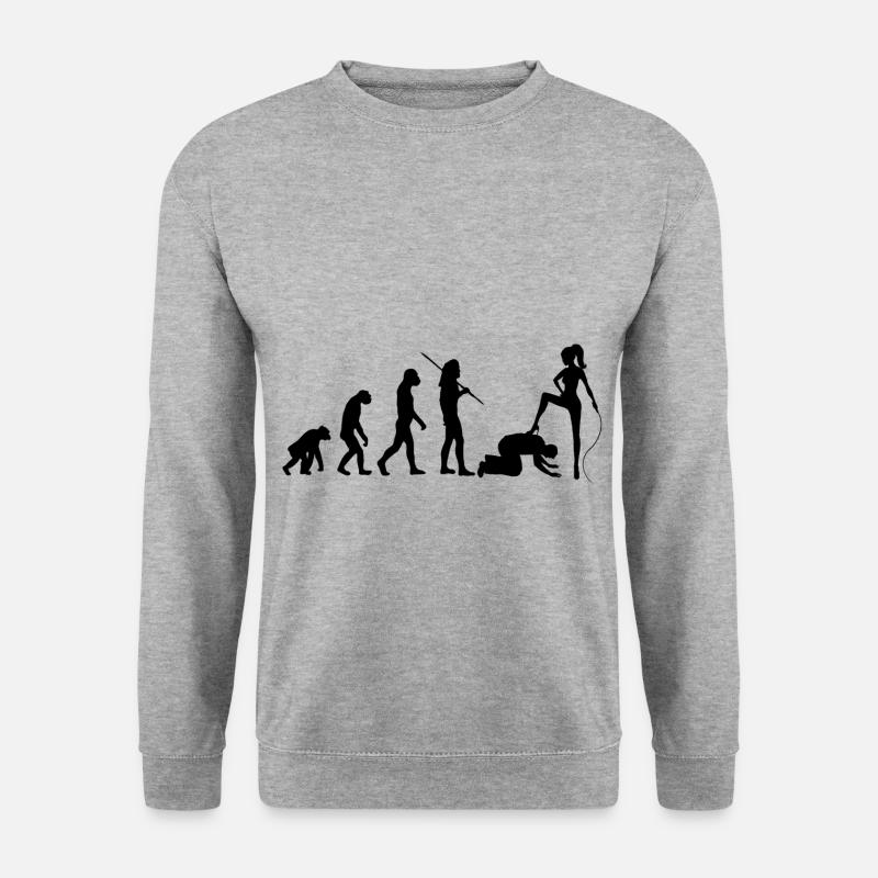 Evolution - dominatrice et esclave - Sweat-shirt Unisexe - gris chiné