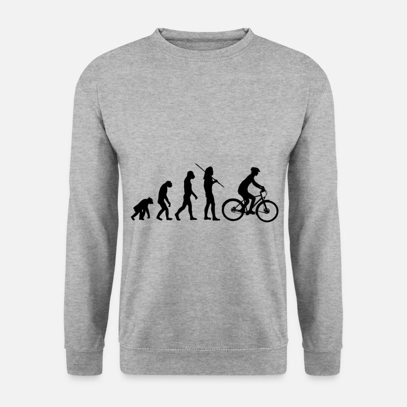 Evolution - vélo - Sweat-shirt Unisexe - gris chiné