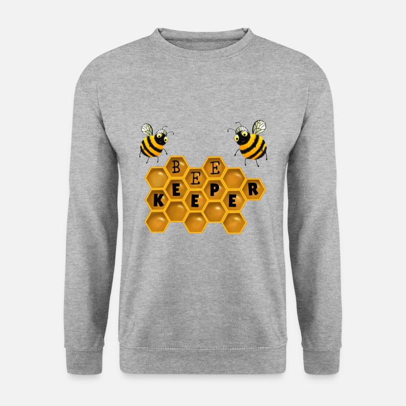 Bienen - Bee Keeper - Unisex Pullover - Weißgrau meliert